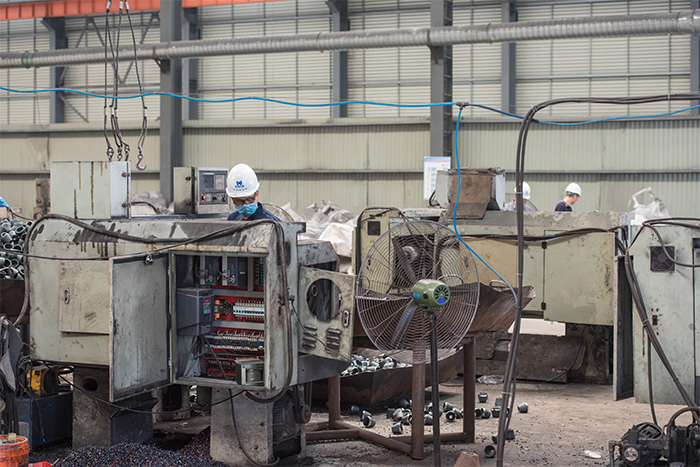 双辽网架配件-锥头加工车间