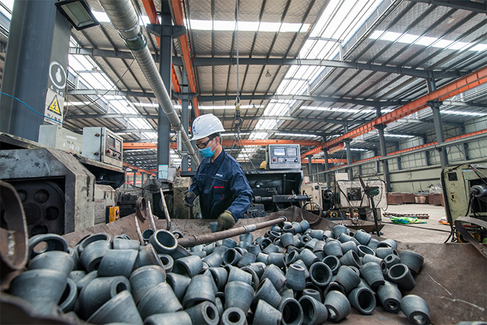 双辽网架配件-锥头加工车间